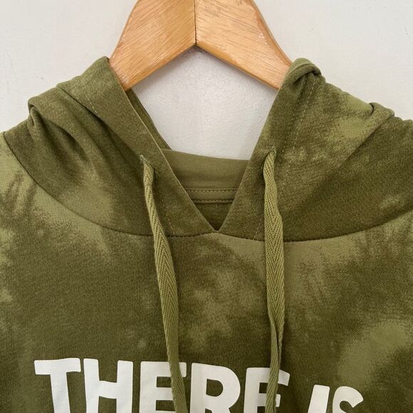 The Eco Closet Green Tie-dye Kangaroo Pocket Hoodie Sweater - Picture 4 of 6
